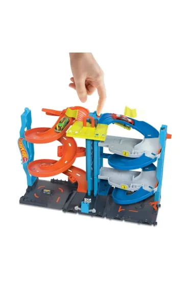 Hot Wheels. City Wy�cigowa wie�a z transformacj�. Zestaw HKX43 Mattel