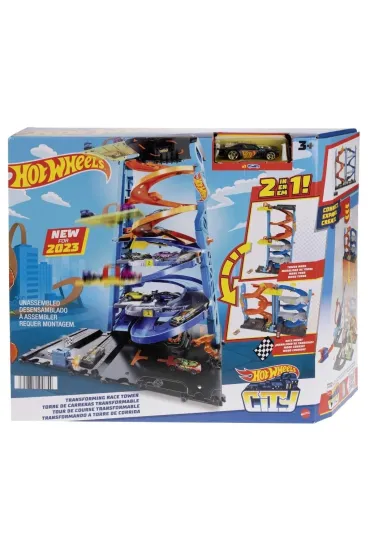 Hot Wheels. City Wy�cigowa wie�a z transformacj�. Zestaw HKX43 Mattel