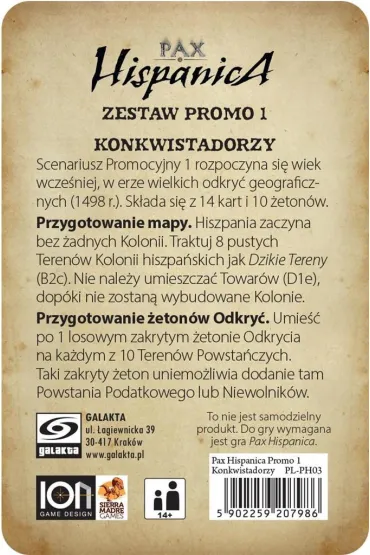 Pax Hispanica Zestaw 1 Konkwistadorzy Galakta