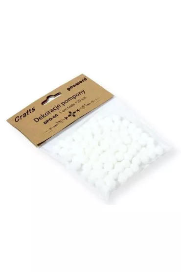 Penword Dekoracje pompony bia�e 1cm