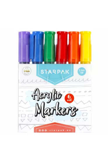 Starpak Markery akrylowe 6 szt.