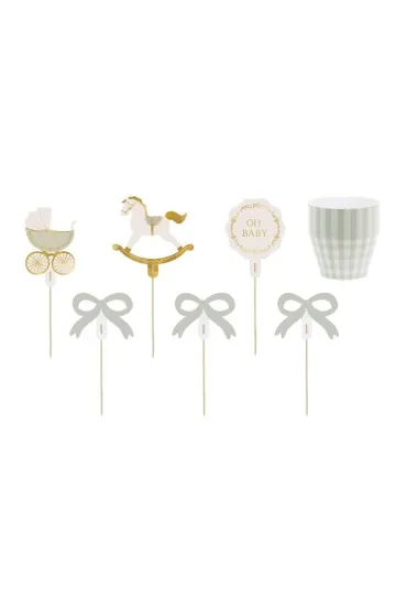 PartyDeco Zestaw do muffinek Oh Baby