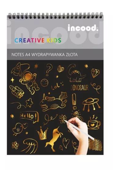 Notes wydrapywanka z�ota A5 incood.