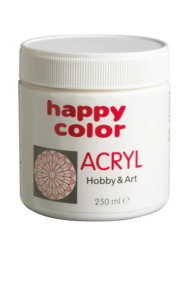 Happy Color Farba akrylowa, biel tytanowa, 250 ml