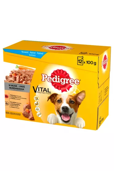Pedigree Vital Protection Karma pe�noporcjowa dla ps�w w musie 12 x 100 g