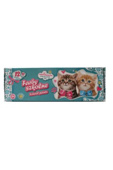 Farby szkolne Kotki 12kol 20ml ASTRA