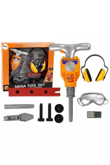 Zestaw narz�dzia m�ot pneumatyczny okulary LeanToys