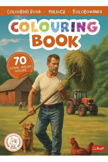 Rolnik. Kolorowanka z naklejkami