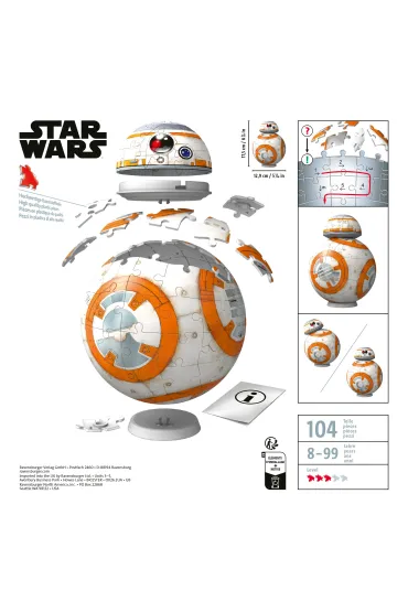 Puzzle 99 el. 3D Star Wars BB-8 Ravensburger