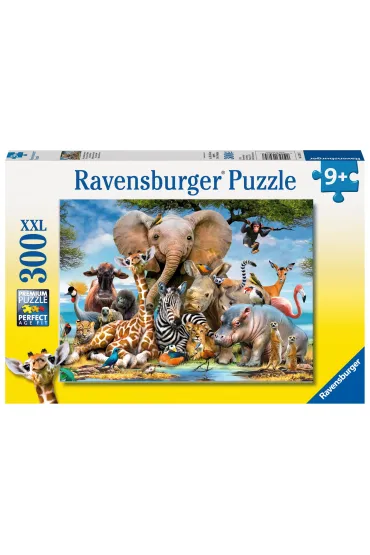 Puzzle 300 el. XXL Afryka�skie zwierzaki Ravensburger