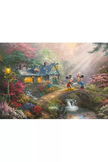 Puzzle 500 el. Thomas Kinkade Miki i Minnie puszka Schmidt - Thomas  Kinkade
