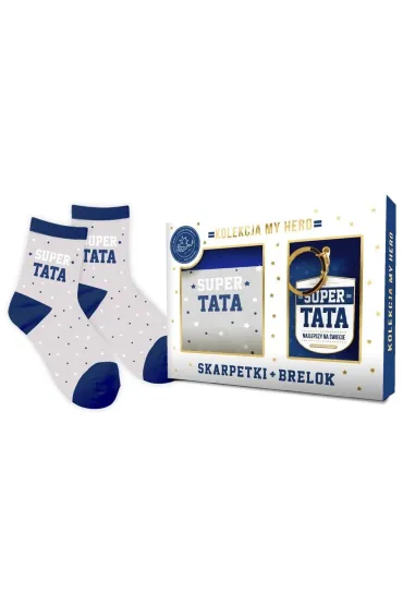 Zestaw skarpetki + brelok my hero - tata
