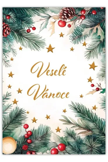 Trend Karnet Weso�ych �wi�t - Vesele Vanoce Cestina
