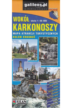 Mapa atrakcji turystycznych Wok Karkonoszy 1:66 000