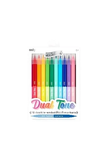 Ooly Flamastry p�dzelkowe Dual Tone 24 kolor�w