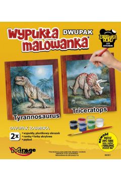 Wypuka malowanka Dwupak Dinozaury Tyrannosaurus-Triceratops Mirage Hobby