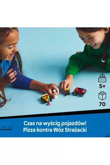 LEGO City Zestaw wycigwek: pizza kontra wz straacki 60458