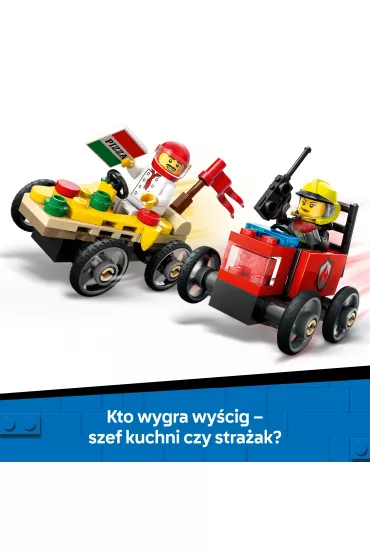 LEGO City Zestaw wycigwek: pizza kontra wz straacki 60458
