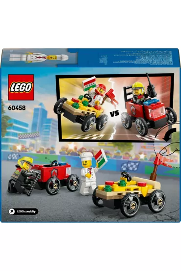 LEGO City Zestaw wycigwek: pizza kontra wz straacki 60458