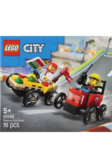 LEGO City Zestaw wycigwek: pizza kontra wz straacki 60458