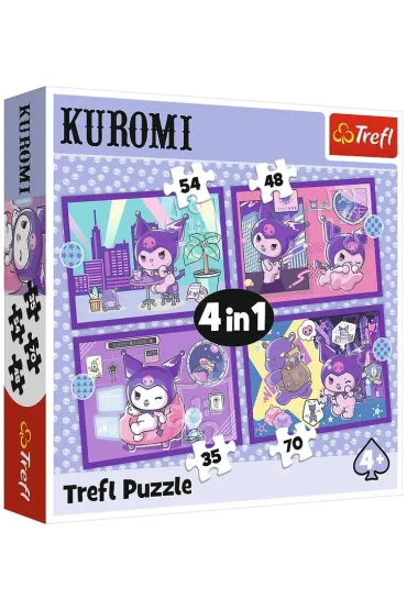 Puzzle 4w1 - Dzie� Kuromi Hello Kitty (35+48+54+70 el.) Trefl