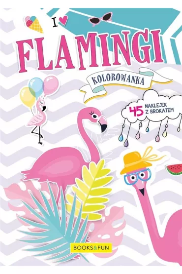 Flamingi. Kolorowanka
