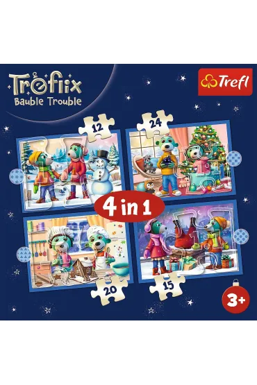 Puzzle 4w1 - U Treflik�w pada �nieg (12+15+20+24 el.)