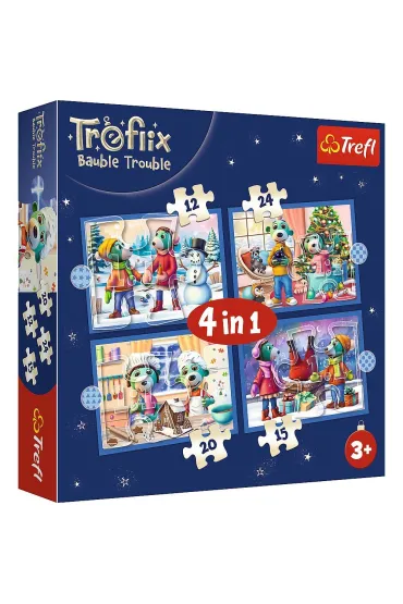 Puzzle 4w1 - U Treflik�w pada �nieg (12+15+20+24 el.)
