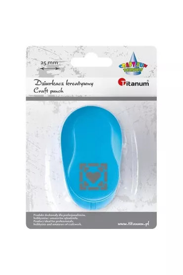 Titanum Dziurkacz z motywem Serce w ramce 25mm