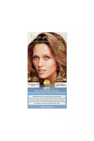 Tints of nature Naturalna farba do wosw  – 6TF Ciemny toffi blond 130 ml