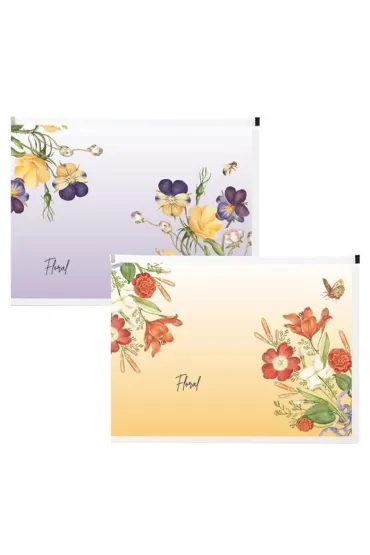 Koh-I-Noor Teczka koperta A4 na suwak Floral MIX