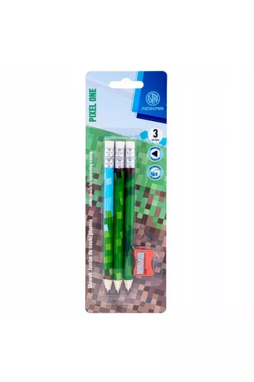 Astra O��wki grafitowe tr�jk�tne HB Jumbo Pixel One z temper�wk� 3 szt.