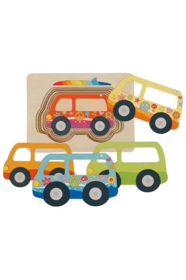Puzzle warstwowe Samoch�d Goki