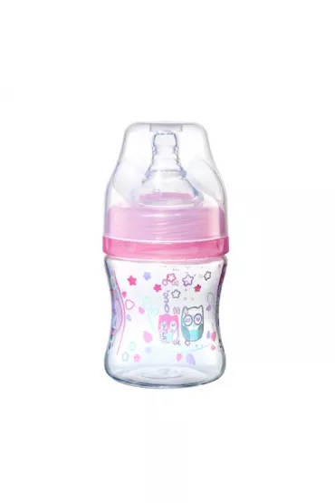 Babyono Butelka antykolkowa szerokootworowa - rowa 120 ml