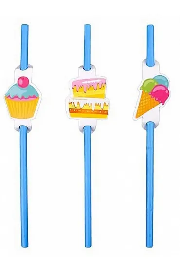 S�omki niebieskie 20cm 6 szt PARTY GO