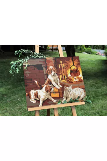 Twoje Hobby Malowanie po numerach - Przy ognisku domowym 40x50cm