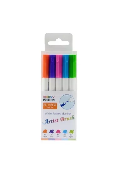 Marvy Flamastry Artist Brush Vivid 5 kolor�w