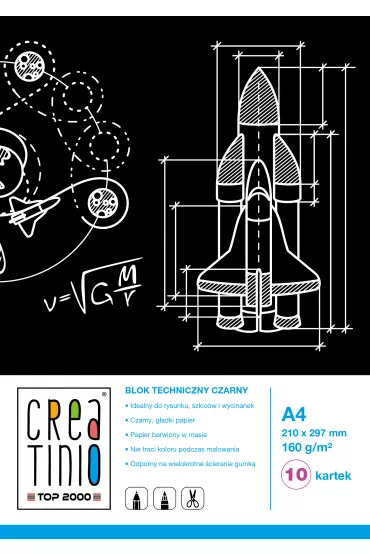 Top-2000 Blok techniczny Creatino A4 160g 10 kartek