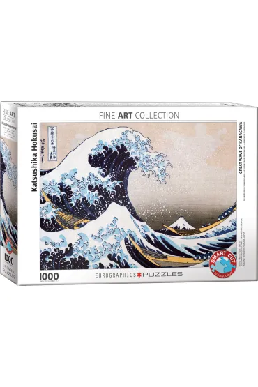 Puzzle 1000 el. Wielka fala, Katsushika Hokusain Eurographics