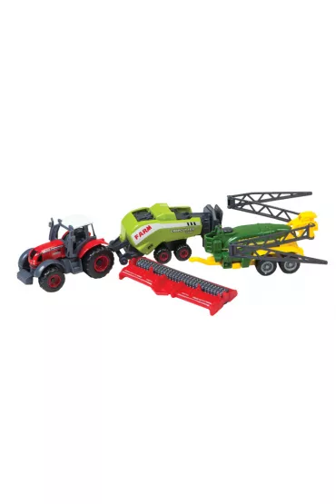 Farma zestaw maszyn rolniczych - traktor i kombajn w pude�ku p6 Dromader