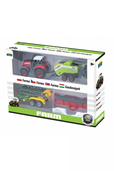 Farma zestaw maszyn rolniczych - traktor i kombajn w pude�ku p6 Dromader
