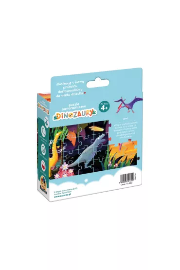 Puzzle panoramiczne 60 el. Dinozaury Bright Junior Media
