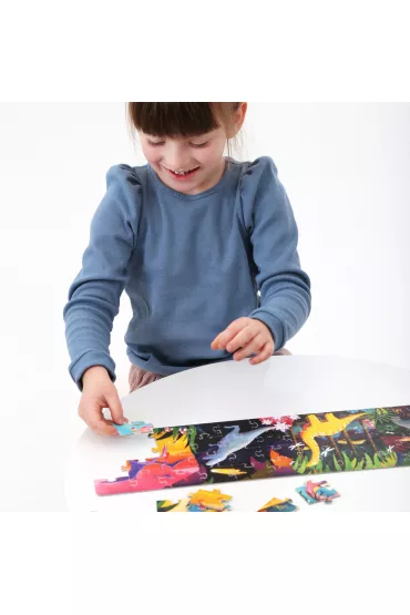 Puzzle panoramiczne 60 el. Dinozaury Bright Junior Media