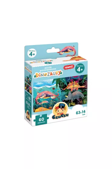Puzzle panoramiczne 60 el. Dinozaury Bright Junior Media