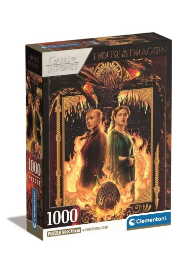 Puzzle 1000 el. Compact House Of The Dragon Clementoni