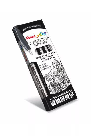 Pentel Cienkopisy Pointliner 5 szt.