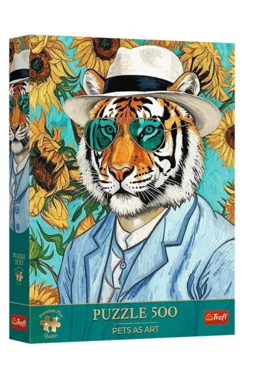 Puzzle 500 Pan Tygrys i S�oneczniki TREFL