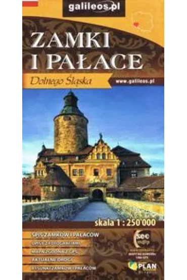Zamki i pa�ace Dolnego �l�ska. Mapa turystyczna, 1:250 000