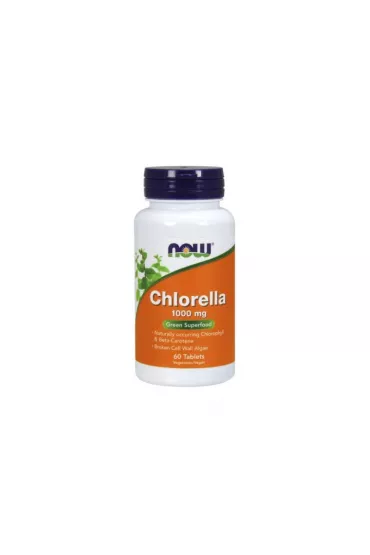 Now Foods Chlorella 1000 mg - rozerwane ciany komrkowe Suplement diety 60 tab.