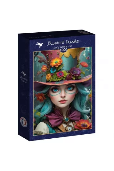 Puzzle 1000 el. Dama w kapeluszu Bluebird Puzzle